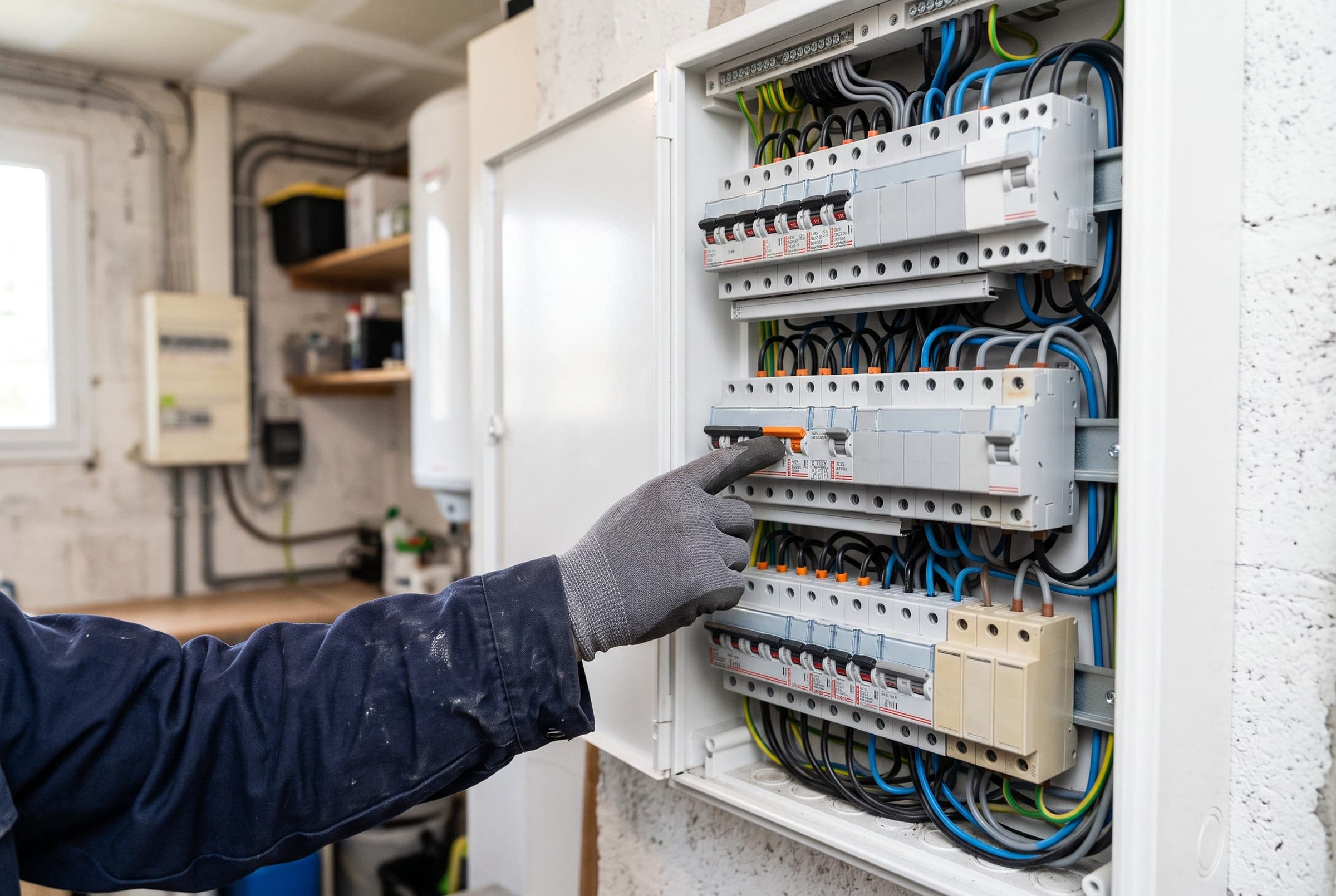 Contrôle du tableau électrique quand la pompe à chaleur ne démarre plus, illustration générique